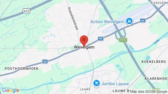 Houses for rent i Wevelgem - kort over placeringen