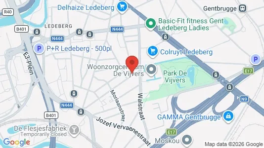 Apartments for rent i Gent Ledeberg - kort over placeringen