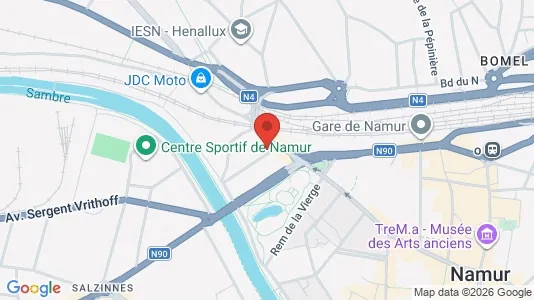 Apartments for rent i Namen - kort over placeringen