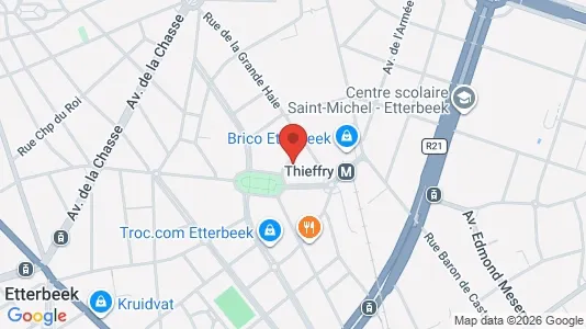 Apartments for rent i Brussels Etterbeek - kort over placeringen