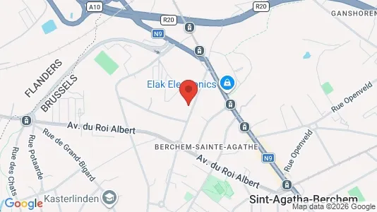 Apartments for rent i Brussels Sint-Agatha-Berchem - kort over placeringen