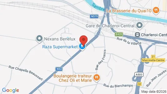 Apartments for rent i Charleroi - kort over placeringen