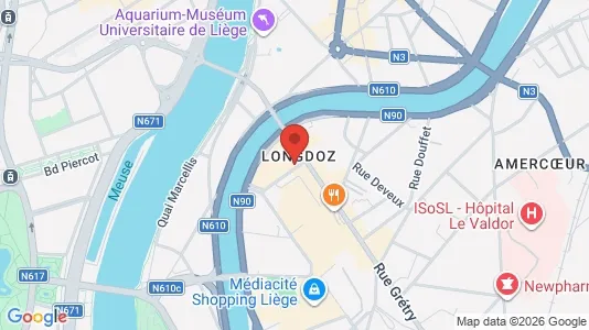 Apartments for rent i Luik - kort over placeringen