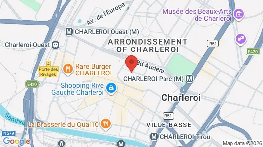 Apartments for rent i Charleroi - kort over placeringen