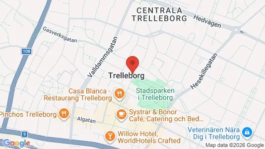 Apartments for rent i Trelleborg - kort over placeringen
