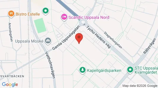 Rooms for rent i Uppsala - kort over placeringen