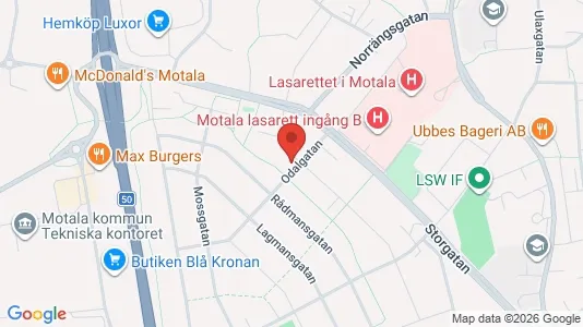 Apartments for rent i Motala - kort over placeringen