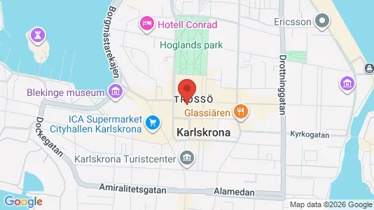 Rooms for rent i Karlskrona - kort over placeringen