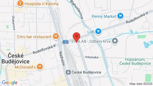 Apartments for rent i České Budějovice - kort over placeringen