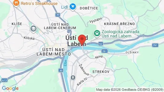 Apartments for rent i Ústí nad Labem - kort over placeringen