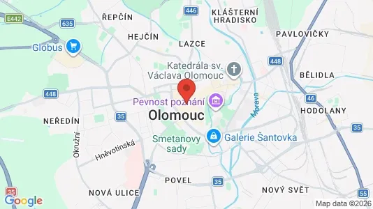 Apartments for rent i Olomouc - kort over placeringen