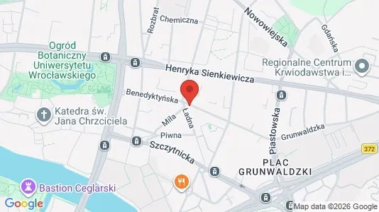 Apartments for rent i Wrocław - kort over placeringen
