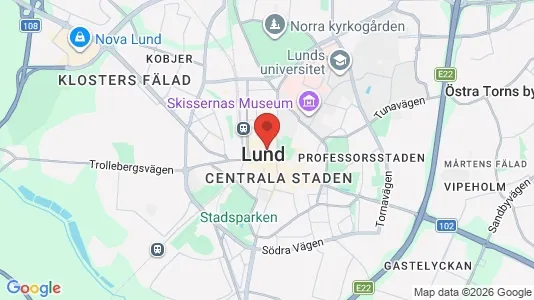 Apartments for rent i Lund - kort over placeringen