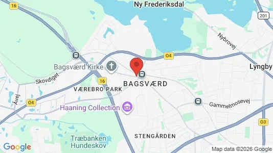 Rooms for rent i Bagsværd - kort over placeringen