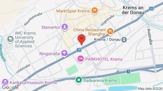 Apartments for rent i Krems an der Donau - kort over placeringen