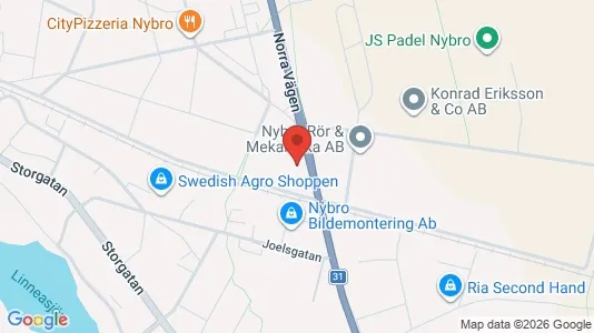 Apartments for rent i Nybro - kort over placeringen