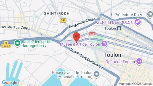 Apartments for rent i Toulon - kort over placeringen