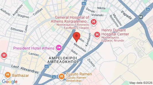 Apartments for rent i Athens Ampelokipoi - kort over placeringen