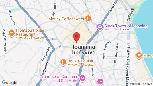Apartments for rent i Ioannina - kort over placeringen