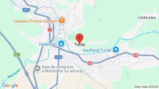 Apartments for rent i Turda - kort over placeringen