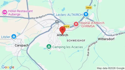 Apartments for rent i Altkirch - kort over placeringen