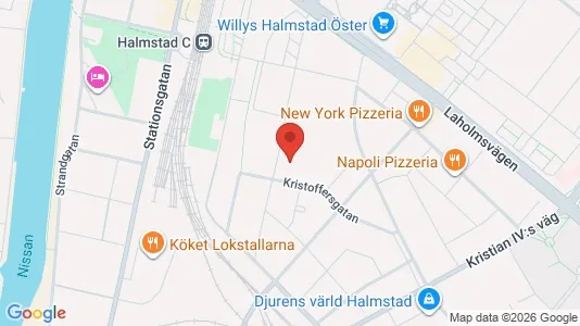 Apartments for rent i Halmstad - kort over placeringen