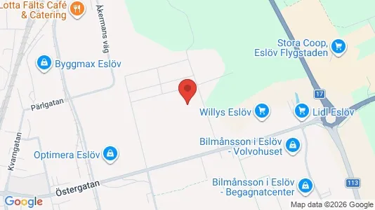 Apartments for rent i Eslöv - kort over placeringen