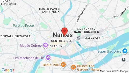 Apartments for rent i Nantes - kort over placeringen