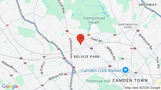 Apartments for rent i London NW3 - kort over placeringen