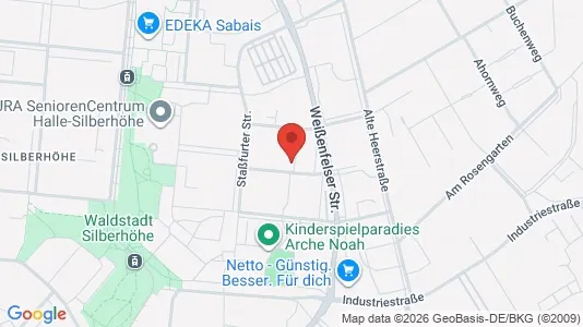 Apartments for rent i Halle (Saale) - kort over placeringen