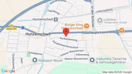 Apartments for rent i Lenzburg - kort over placeringen