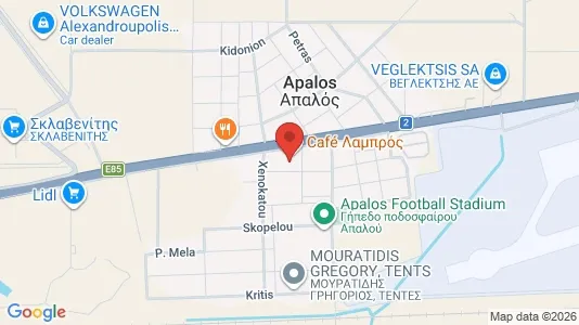 Apartments for rent i Alexandroupoli - kort over placeringen