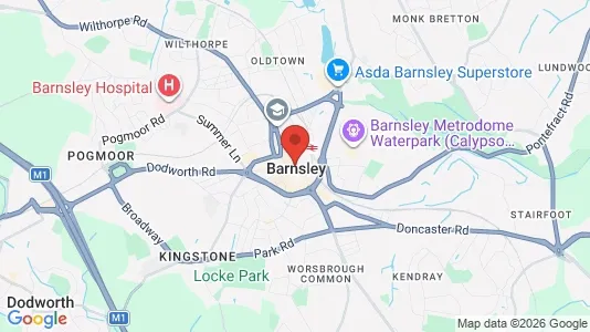 Houses for rent i Barnsley - South Yorkshire - kort over placeringen
