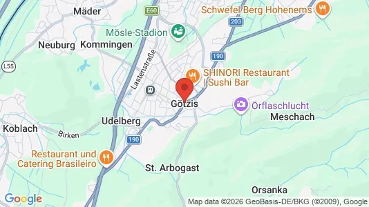 Apartments for rent i Götzis - kort over placeringen