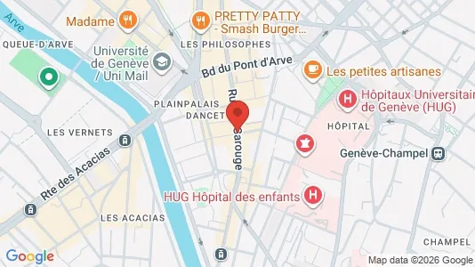 Apartments for rent i Geneva Plainpalais - kort over placeringen
