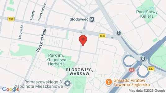 Apartments for rent i Warszawa Bielany - kort over placeringen