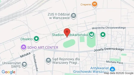 Apartments for rent i Warszawa Praga-Południe - kort over placeringen