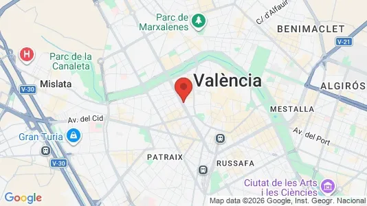 Apartments for rent i Valencia Extramurs - kort over placeringen