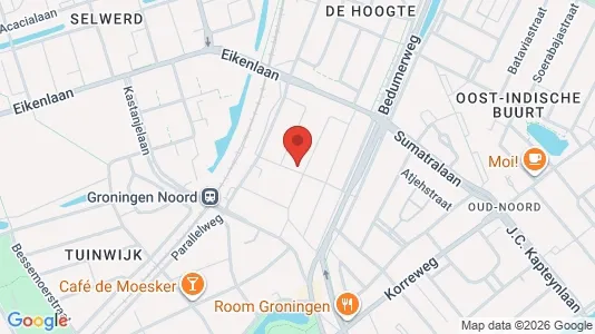 Apartments for rent i Groningen - kort over placeringen
