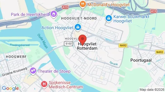 Apartments for rent i Rotterdam Hoogvliet - kort over placeringen
