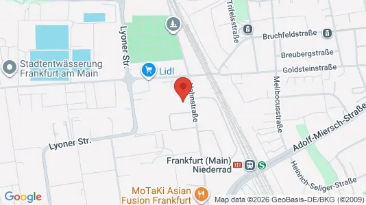 Apartments for rent i Frankfurt - kort over placeringen