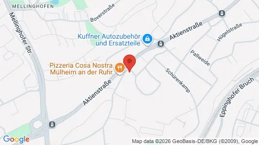 Apartments for rent i Mülheim an der Ruhr - kort over placeringen