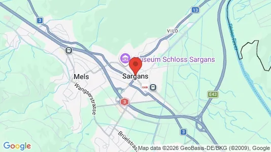 Houses for rent i Sarganserland - kort over placeringen