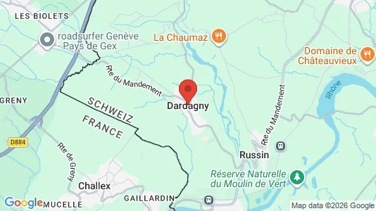 Houses for rent i Dardagny - kort over placeringen