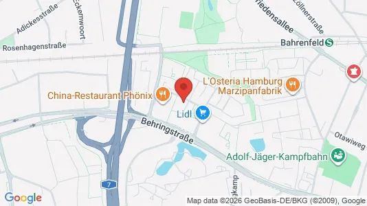 Apartments for rent i Hamburg Altona - kort over placeringen