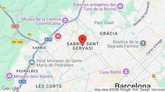 Apartments for rent i Barcelona Sarrià-St. Gervasi - kort over placeringen