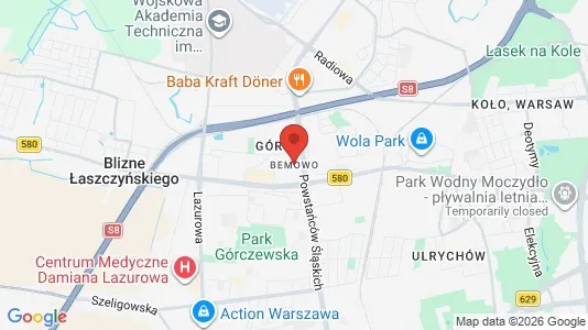 Apartments for rent i Warszawa Bemowo - kort over placeringen