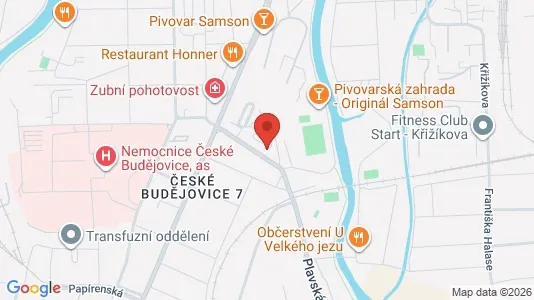 Apartments for rent i České Budějovice - kort over placeringen