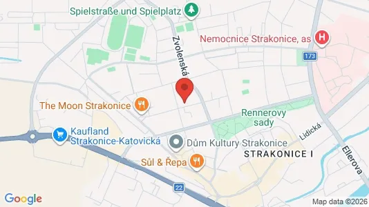 Apartments for rent i Strakonice - kort over placeringen