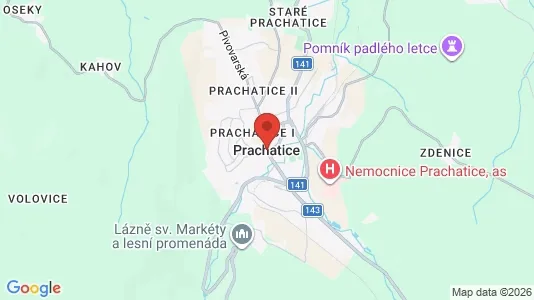 Apartments for rent i Prachatice - kort over placeringen
